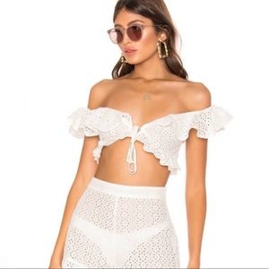 Tularosa white eyelet top